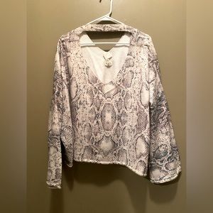 POL Snake Skin Sweater